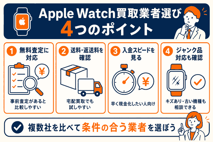 アップルウォッチ買取業者の選び方